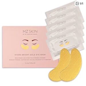 MZ skin, new with tags in original box, Hydro Bright, gold eye masks, 5 in box